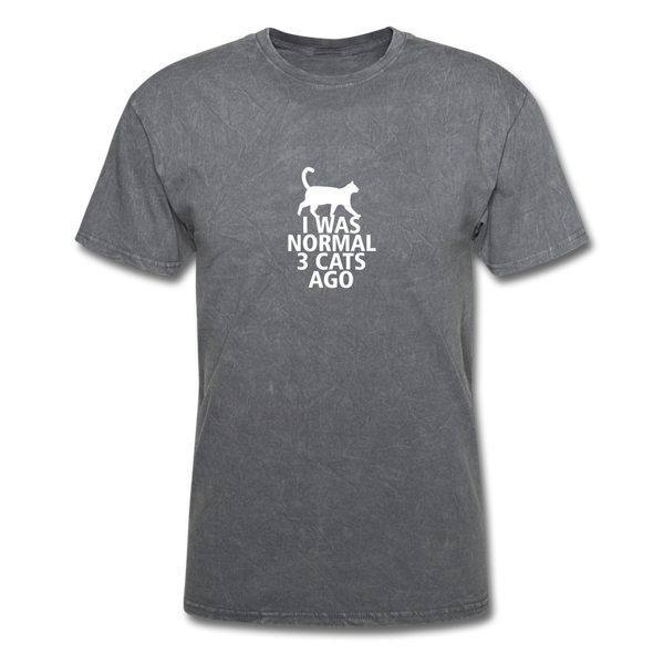 I Was Normal 3 Cats Ago Men's T-Shirt - mineral charcoal gray