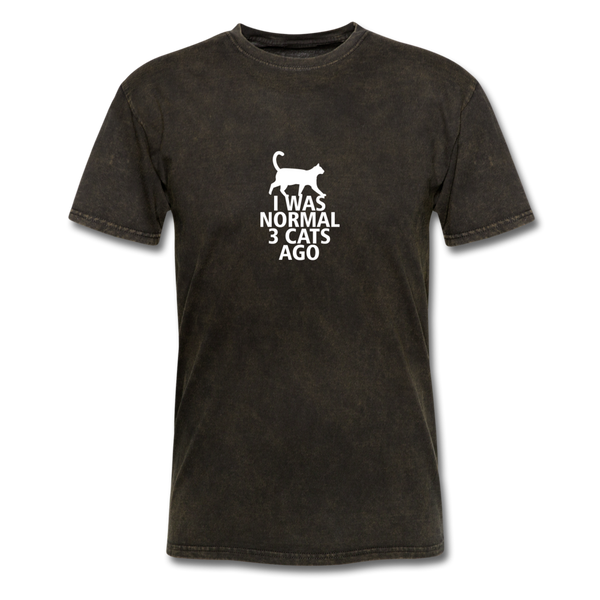 I Was Normal 3 Cats Ago Men's T-Shirt - mineral black