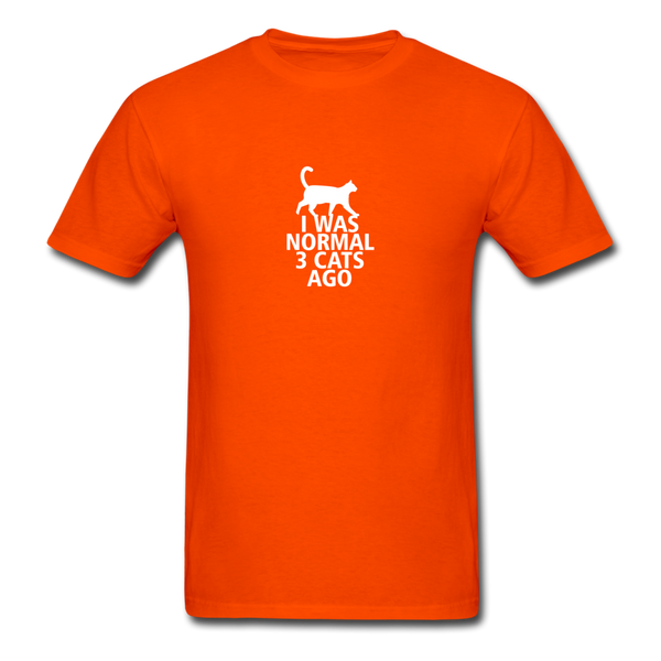 I Was Normal 3 Cats Ago Men's T-Shirt - orange