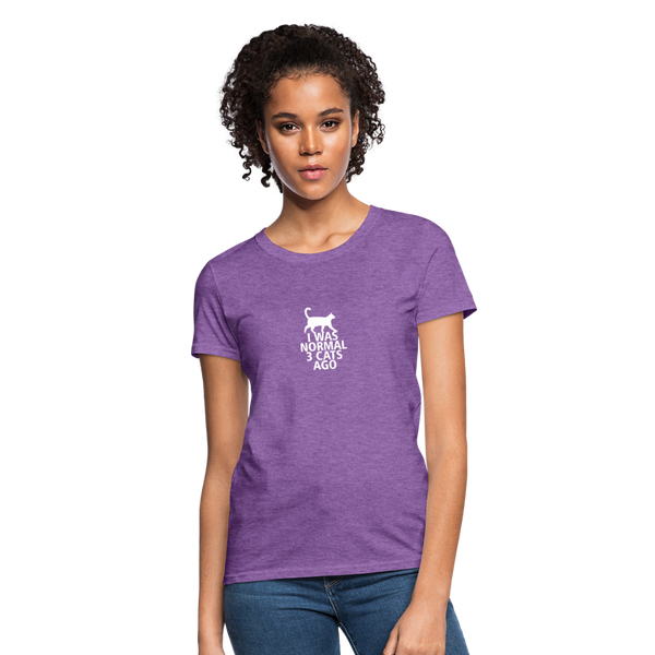 I Was Normal 3 Cats Ago Women's T-Shirt - purple heather