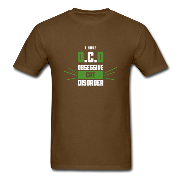 I Have O.C.D Obsessive Cat Disorder Men's T-Shirt - brown