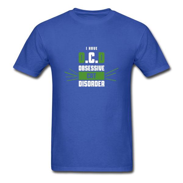 I Have O.C.D Obsessive Cat Disorder Men's T-Shirt - royal blue