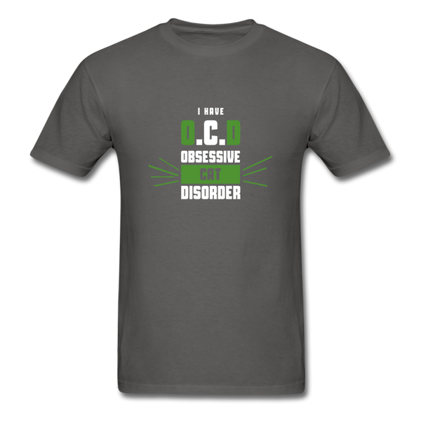 I Have O.C.D Obsessive Cat Disorder Men's T-Shirt - charcoal