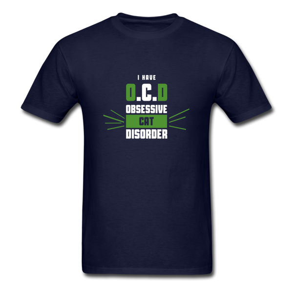 I Have O.C.D Obsessive Cat Disorder Men's T-Shirt - navy