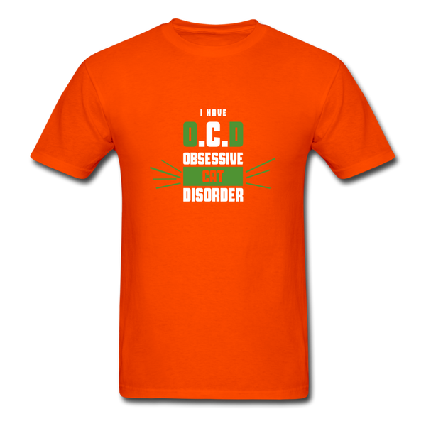 I Have O.C.D Obsessive Cat Disorder Men's T-Shirt - orange