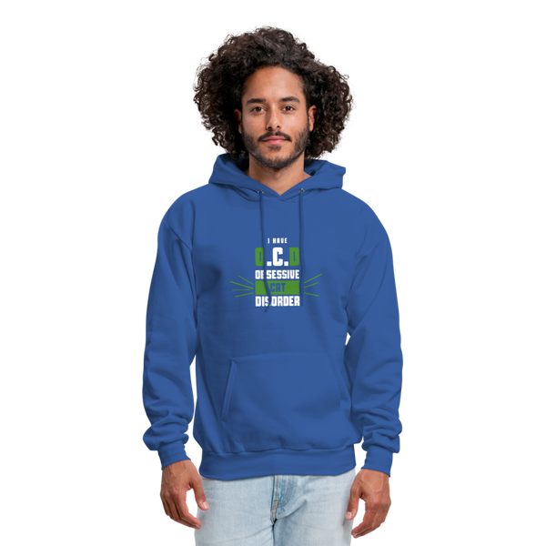 I Have O.C.D Obsessive Cat Disorder Men's Hoodie - royal blue