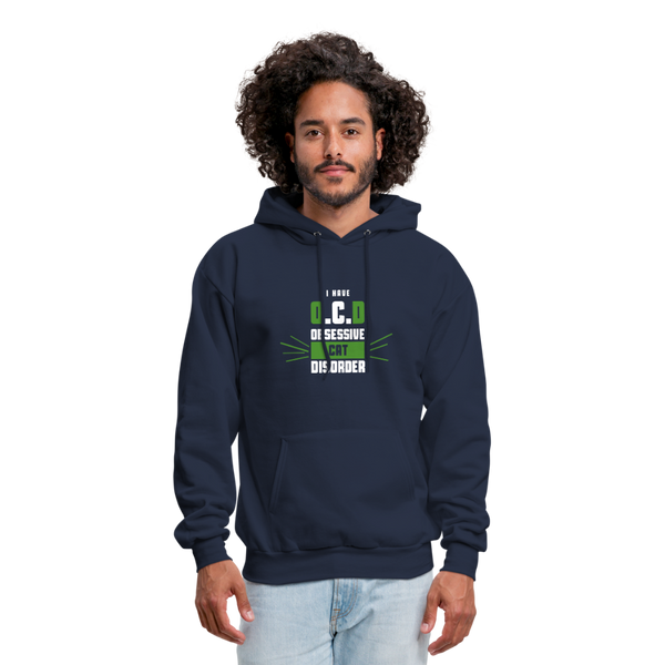 I Have O.C.D Obsessive Cat Disorder Men's Hoodie - navy