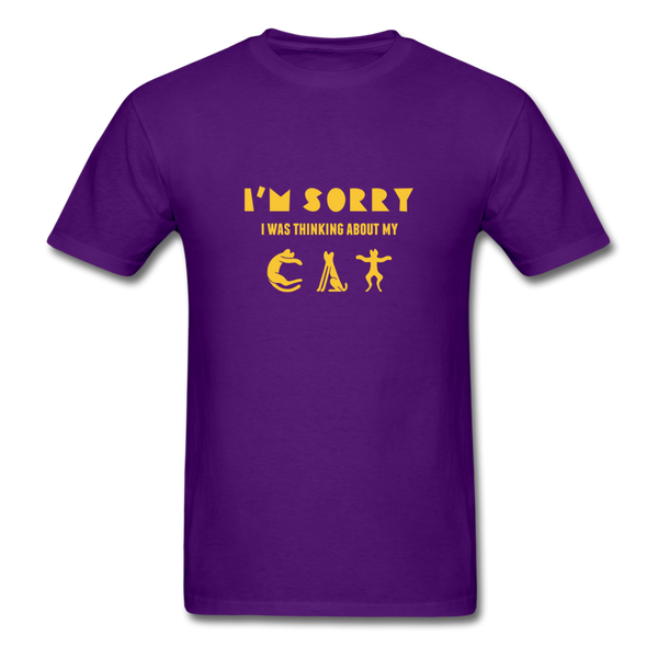 I'm Sorry I Was Thinking About My Cat Men's T-Shirt - purple