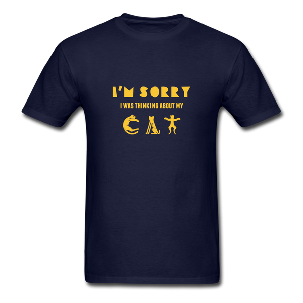 I'm Sorry I Was Thinking About My Cat Men's T-Shirt - navy