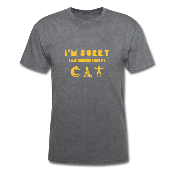 I'm Sorry I Was Thinking About My Cat Men's T-Shirt - mineral charcoal gray