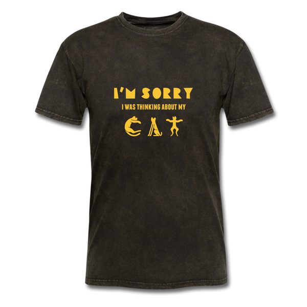 I'm Sorry I Was Thinking About My Cat Men's T-Shirt - mineral black