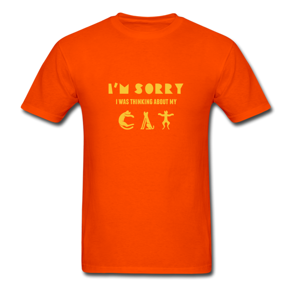 I'm Sorry I Was Thinking About My Cat Men's T-Shirt - orange