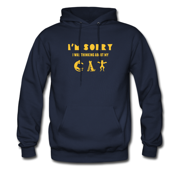 I'm Sorry I Was Thinking About My Cat Men's Hoodie - navy