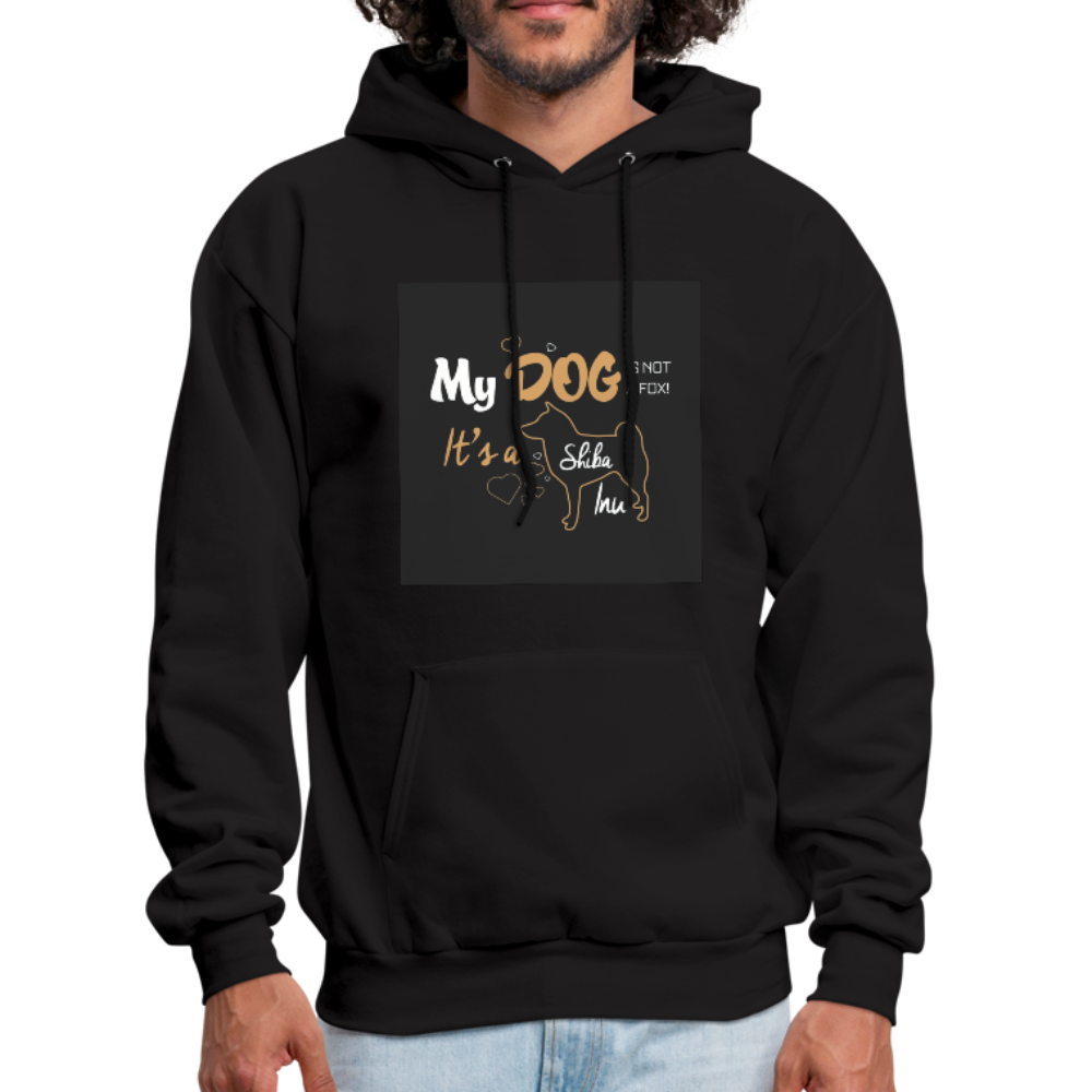 My Dog Is Not a Fox It's a Shiba Inu Men's Hoodie - black