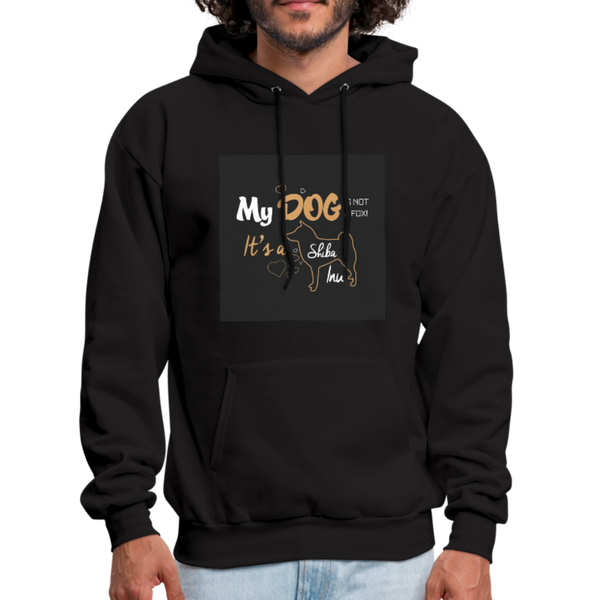 My Dog Is Not a Fox It's a Shiba Inu Men's Hoodie - black