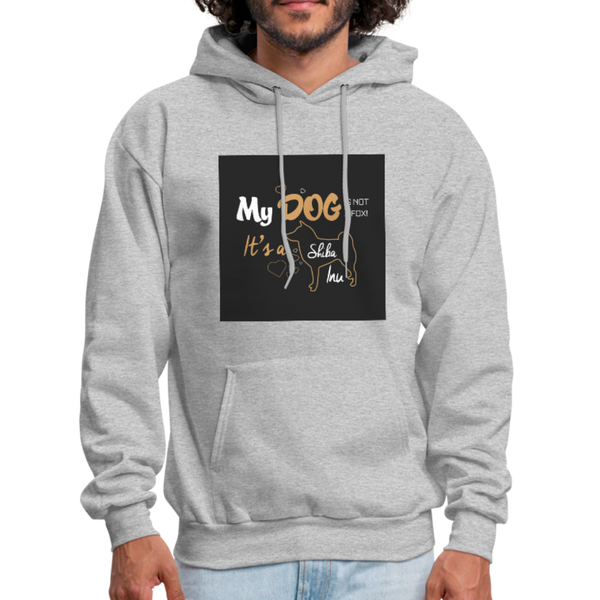 My Dog Is Not a Fox It's a Shiba Inu Men's Hoodie - heather gray