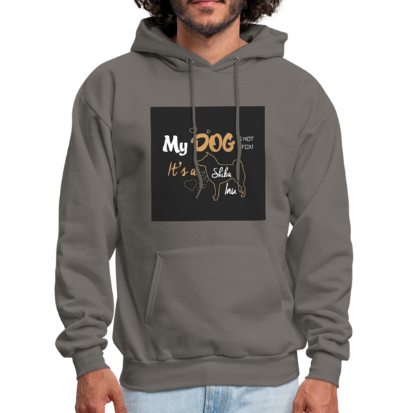 My Dog Is Not a Fox It's a Shiba Inu Men's Hoodie - asphalt gray