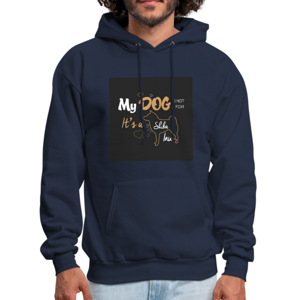 My Dog Is Not a Fox It's a Shiba Inu Men's Hoodie - navy