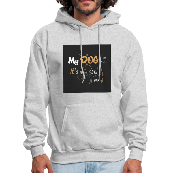 My Dog Is Not a Fox It's a Shiba Inu Men's Hoodie - ash 