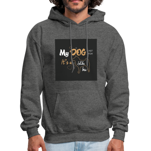 My Dog Is Not a Fox It's a Shiba Inu Men's Hoodie - charcoal gray