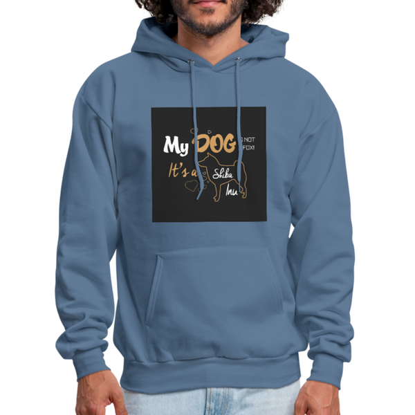 My Dog Is Not a Fox It's a Shiba Inu Men's Hoodie - denim blue