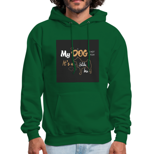 My Dog Is Not a Fox It's a Shiba Inu Men's Hoodie - forest green