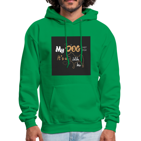 My Dog Is Not a Fox It's a Shiba Inu Men's Hoodie - kelly green