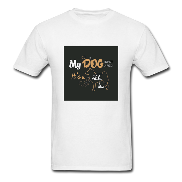 My Dog Is Not a Fox It's a Shiba Inu Men's T-Shirt - white