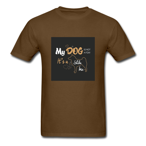 My Dog Is Not a Fox It's a Shiba Inu Men's T-Shirt - brown