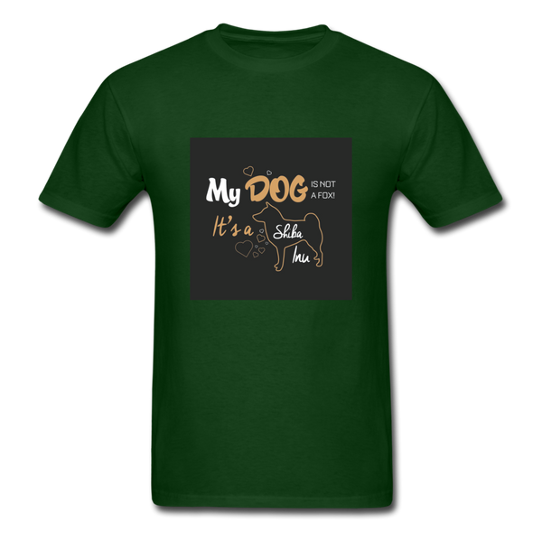 My Dog Is Not a Fox It's a Shiba Inu Men's T-Shirt - forest green