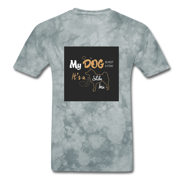 My Dog Is Not a Fox It's a Shiba Inu Men's T-Shirt - grey tie dye