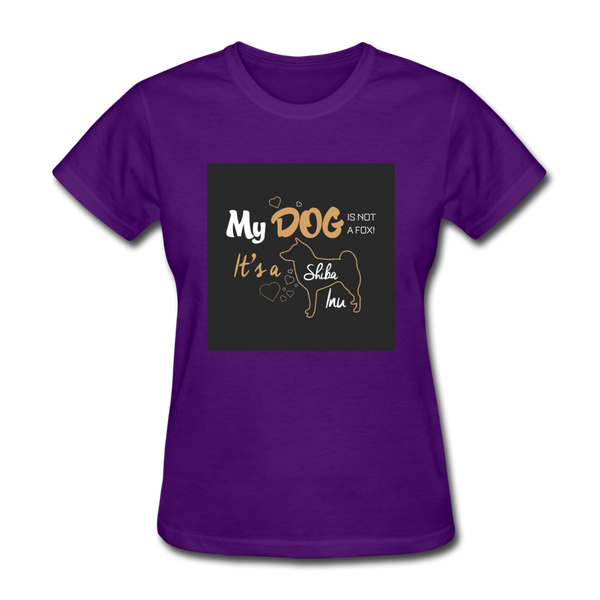 My Dog Is Not a Fox It's a Shiba Inu Women's T-Shirt - purple