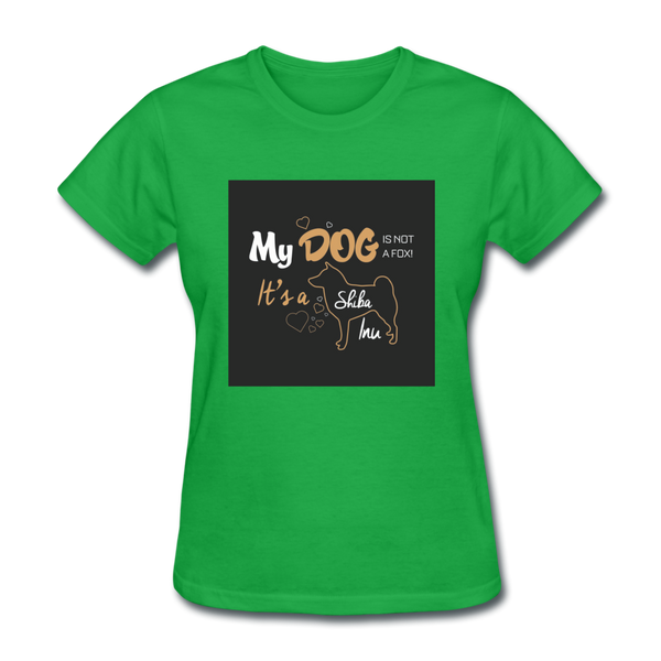 My Dog Is Not a Fox It's a Shiba Inu Women's T-Shirt - bright green