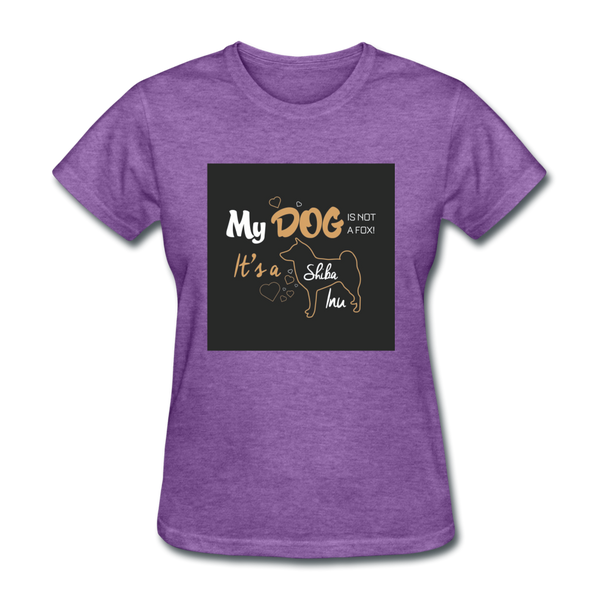 My Dog Is Not a Fox It's a Shiba Inu Women's T-Shirt - purple heather