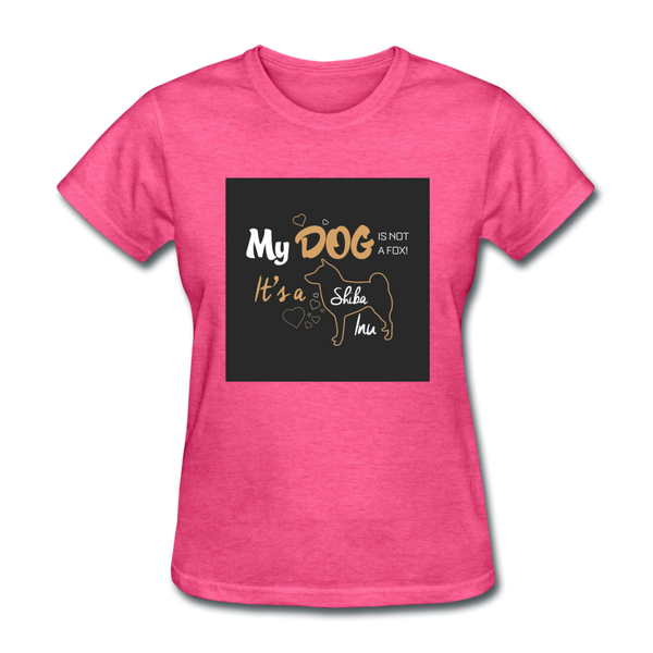 My Dog Is Not a Fox It's a Shiba Inu Women's T-Shirt - heather pink