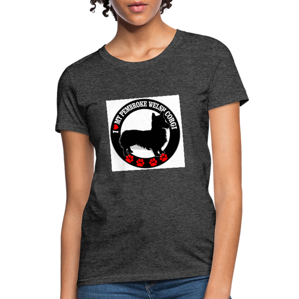 I Love My Pembroke Welsh Corgi Women's T-Shirt - heather black