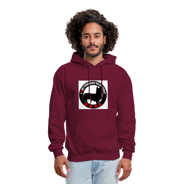 I Love My Pembroke Welsh Corgi Men's Hoodie - burgundy