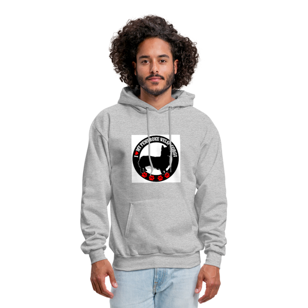 I Love My Pembroke Welsh Corgi Men's Hoodie - heather gray