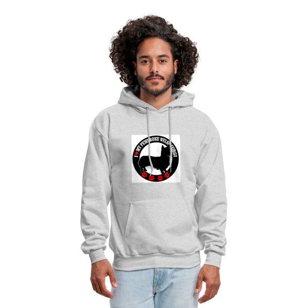 I Love My Pembroke Welsh Corgi Men's Hoodie - ash 