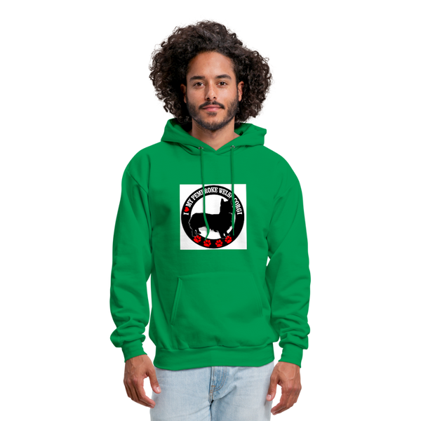 I Love My Pembroke Welsh Corgi Men's Hoodie - kelly green