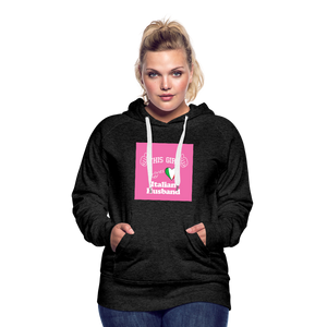 This Girl Loves Her Italian Husband Women’s Premium Hoodie - charcoal gray