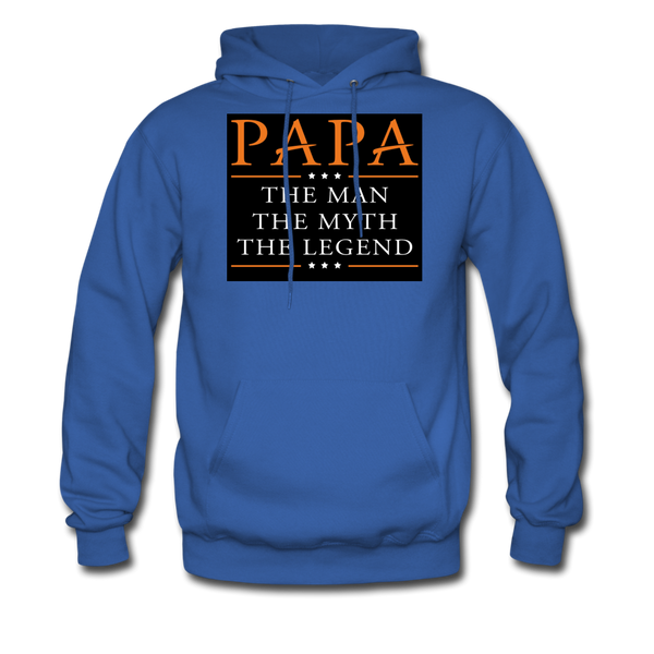 Papa The Man The Myth The Legend Men's Hoodie - royal blue