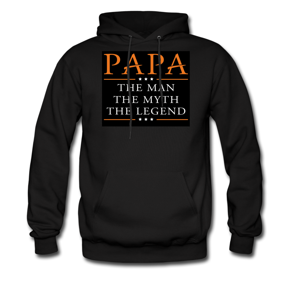 Papa The Man The Myth The Legend Men's Hoodie - black