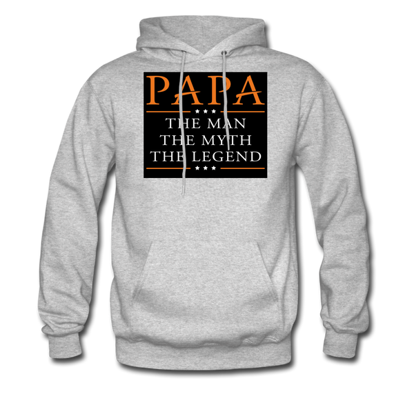 Papa The Man The Myth The Legend Men's Hoodie - heather gray