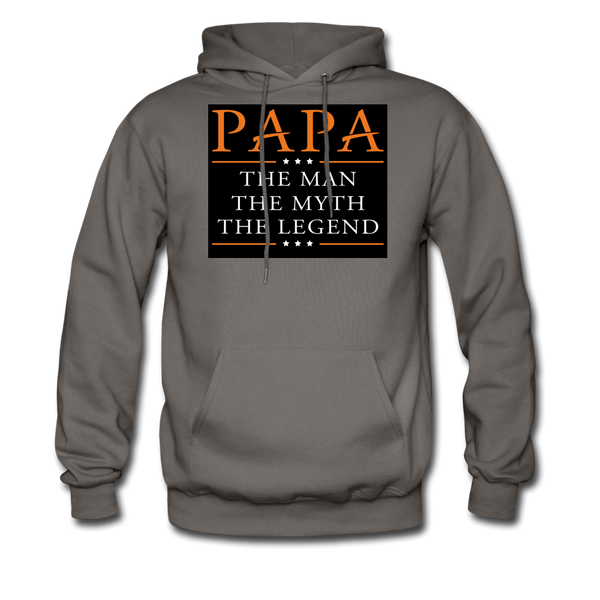 Papa The Man The Myth The Legend Men's Hoodie - asphalt gray