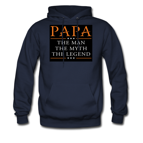 Papa The Man The Myth The Legend Men's Hoodie - navy