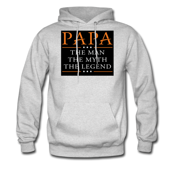 Papa The Man The Myth The Legend Men's Hoodie - ash 