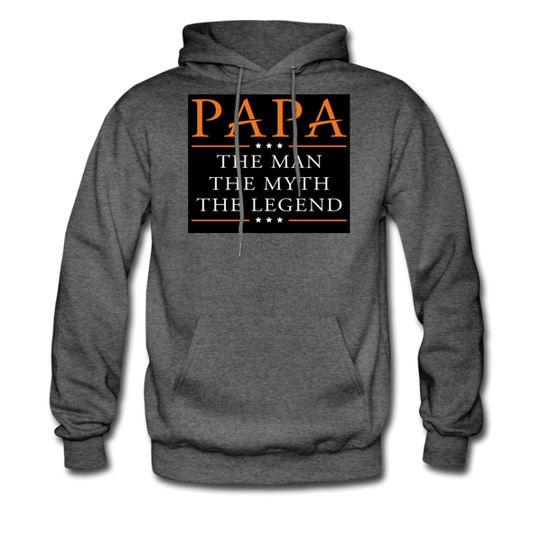 Papa The Man The Myth The Legend Men's Hoodie - charcoal gray