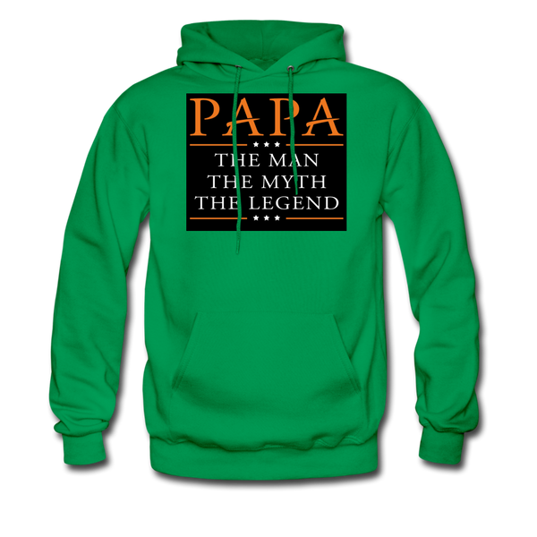 Papa The Man The Myth The Legend Men's Hoodie - kelly green