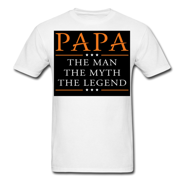 Papa The Man The Myth The Legend Men's T-Shirt - white